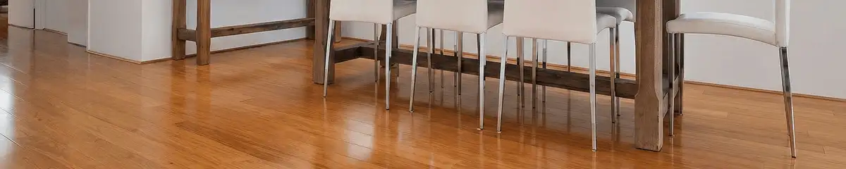 Professionally installed and refinished bamboo flooring in a residential home, showcasing smooth finish and natural wood tones in Stamford, CT
