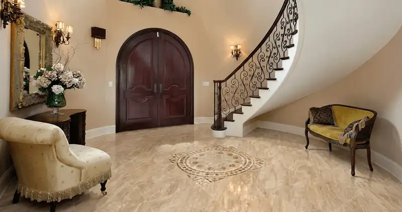 Entrance hall with professionally installed ceramic tile flooring in Stamford CT